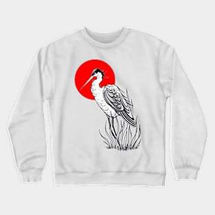 Crane tattoo style Crewneck Sweatshirt